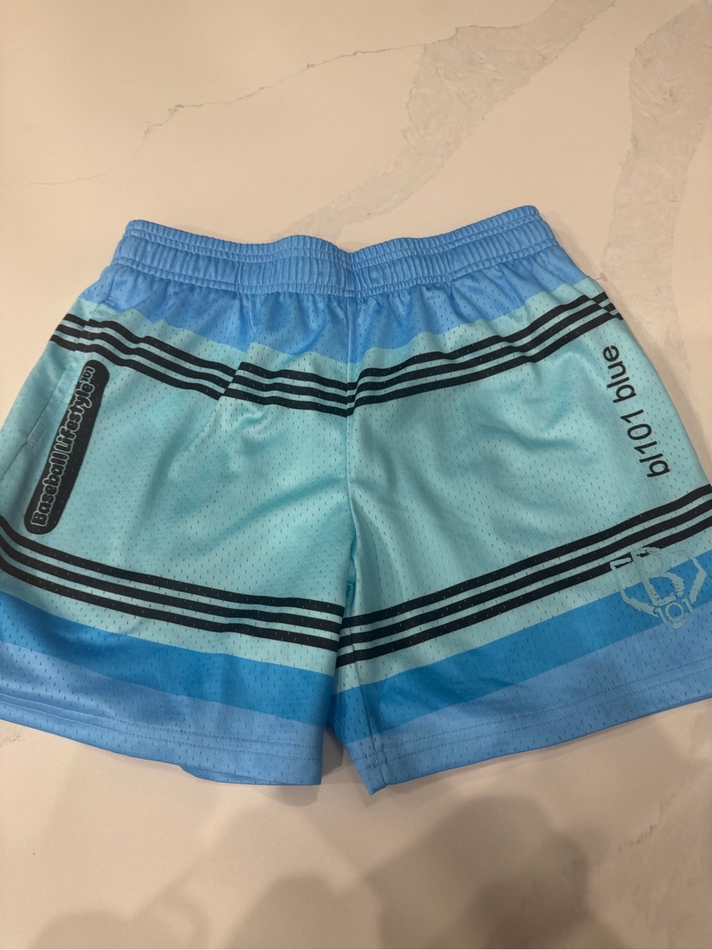 Baseball Lifestyle 101 crayon boys shorts blue